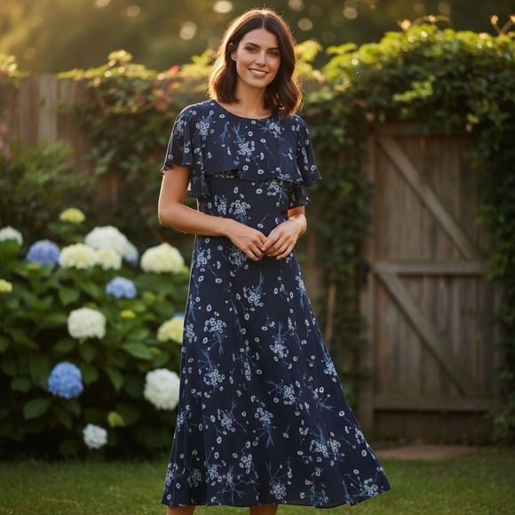 Liquorish Dresses & Skirts - Navy Floral Spring And Summer 🌼 Dress